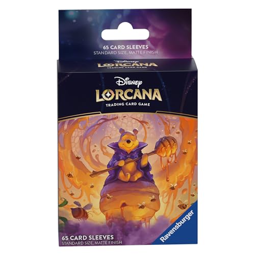 Ravensburger Disney Lorcana TCG Card Sleeves Featuring Winnie The Pooh – Hunny Wizard by John Loren | 65 Protective Sleeves for TCG Decks | Ages 8+