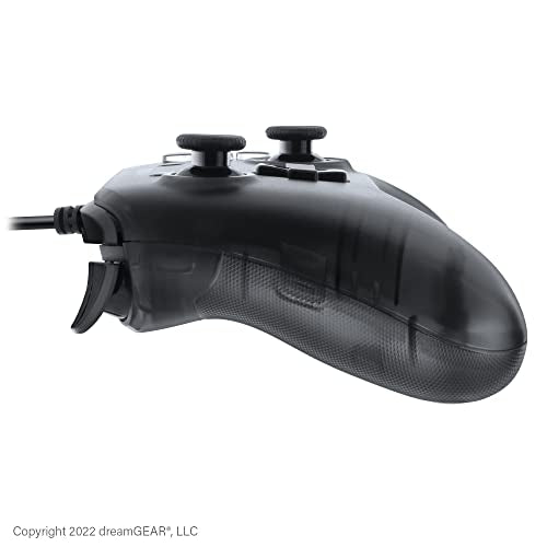 dreamGEAR Shadow Wired Pro Controller for Nintendo Switch: Ergonomic Grips and Glow Effect, Multi-Button Turbo, 10FT USB-A Cable/Switch OLED