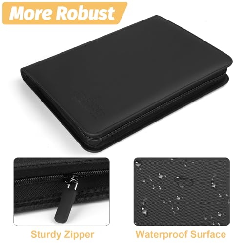 Trading Card Binder, Card Collection Binder Album Folder with 540 Side Loading Pockets, 9 Pocket Trading Card Album Folder for TGC,MTG, Baseball Cards, Yugioh - color: Aa-black