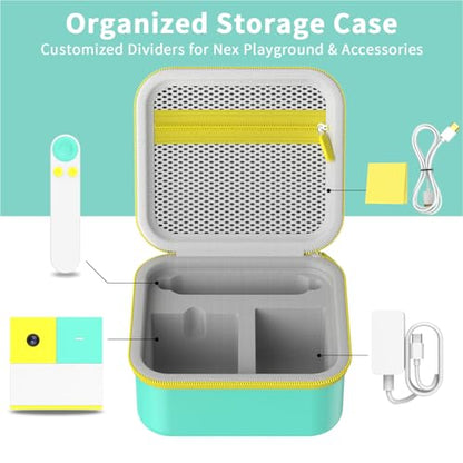 Carrying Case Compatible with Nex Playground Active Play System, Video Game Console Storage Holder Bag with Custom Slots for Device, Adapter, Remote Control and Accessories Organizer