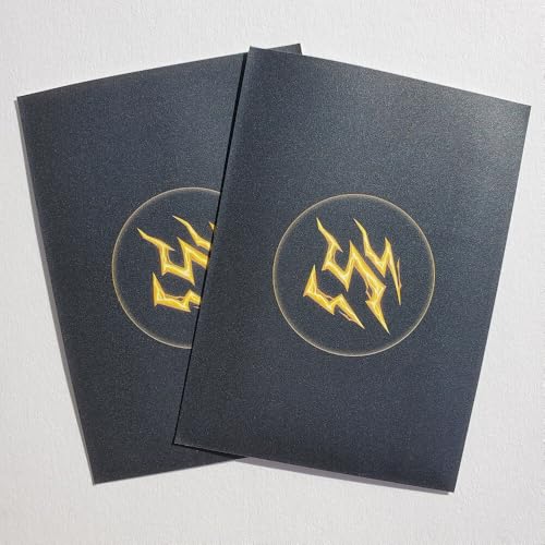 Elements I - 100 Textured Matte TCG Card Sleeves - Fits Magic MTG Commander Pokemon and Other Card Games - Playing Card Sleeves (Lightning) - style: Lightning