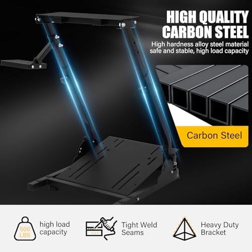 Best brose Adjustable Racing Steering wheel Stand Shifter Mount Fit for Logitech G25, G27, G29, G920 Racing Simulator Cockpit Video Game Accessories, Shifter Wheel Pedals NOT Included