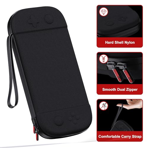STARTRC GAMES Slim Carrying Case for Nintendo Switch 2 2025, Hard Shell Travel Case with 12 Game Card Slots, Portable Carry Bag for Switch 2 Console Black - color: Black