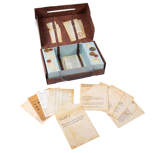 Fizz Creations Solve The Case – 3D Escape Room Game in a Portable Suitcase with 5 Unique Play-Throughs, Clue Cards & 3D Puzzles – Family Game Night, Ages 12+, 1+ Players