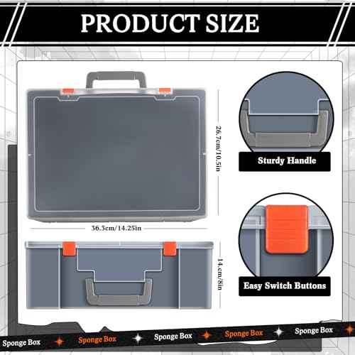 2 Pcs Miniature Storage Figure Case 144 Slot Sturdy Figurine Miniature Carrying Case with 3 Foam Layer (2 Pre Cut Trays 1 Pick Pluck Tray) Compatible with Wargame(Clear, Black) - color: clear, black