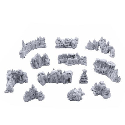 EnderToys Low Grotto Walls - DND Terrain Scenery for Tabletop 28mm Miniatures Wargame