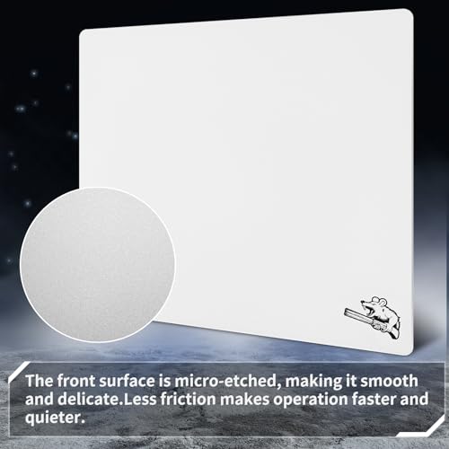 Glass Gaming Mouse Pad, 320mm x 360mm, FPS Game, Special Tempered Glass, Durable, 3mm Thick, Accurately and Quickly Target Your Opponents (320mm x 360mm, White) - color: white, size: 320mm×360mm