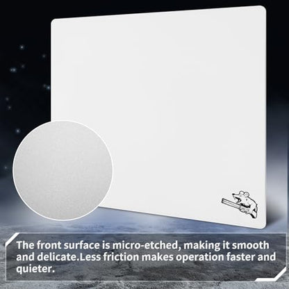 Glass Gaming Mouse Pad, 400mm x 500mm, FPS Game, Special Tempered Glass, Durable, 3mm Thick, Accurately and Quickly Target Your Opponents (400mm x 500mm, White) - color: white, size: 400mm×500mm