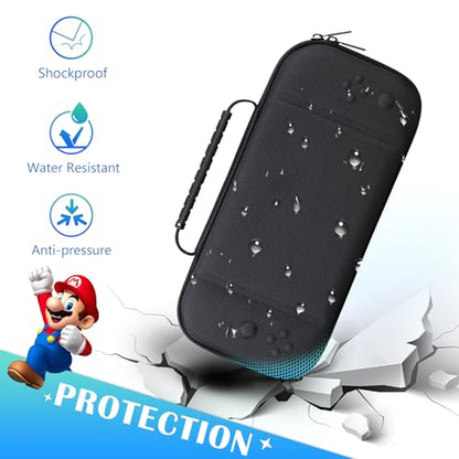 BOVKE Carrying Case for New 2025 Nintendo Switch 2, Switch 2 Protective Hard Travel Bag Holder with Extra Space for Joy-Con, Cables, Games Cartridges and Accessories, Black - color: Black