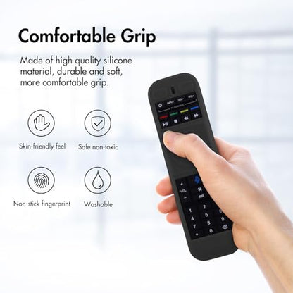 LEFXMOPHY RC-200 Remote Cover for Super Blue Box S5 PRO, S4 PRO, S5 S 5 S6 MAX 2024 2025, S 6-Ultra, S6 Ultra, S 6-MAX Voice Remote Case Silicone Protector - Black - color: BLACK