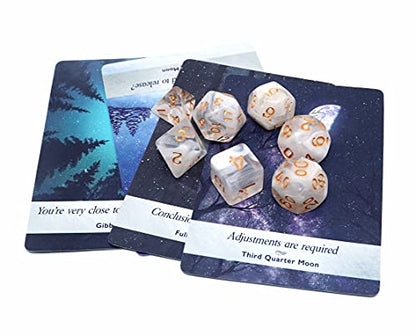 DND Dice Set 7Pcs Transparent Mix White Cloud Dice for Dungeon and Dragons D&D RPG Role Playing Games Polyhedral Dice - color: Transparent Mixed White Cloud