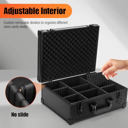 Graded Card Case Storage Box Trading Cards Storages Box For Toploaders Sports Slab Hold 150 Magnetic Cards or 660 Toploaders