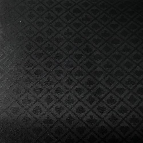 Speed Cloth Poker Table Fabric - 108X60 Inch Section of Casino Card Game Table Felt Top Cover Accessories - Black - color: Black