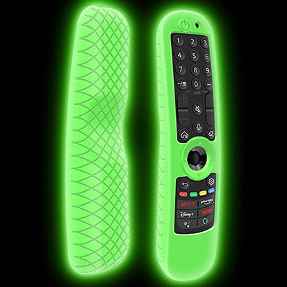 Silicone Case for LG AN-MR21GA / AN-MR21GC 2021 Remote Control [Shockproof] Anti-Slip Protective Cover for LG MR22GA MR22GN MR23GA MR24GN Magic Remote Case Sleeve Holder Protector Skin (Glow Green) - color: Glow Green