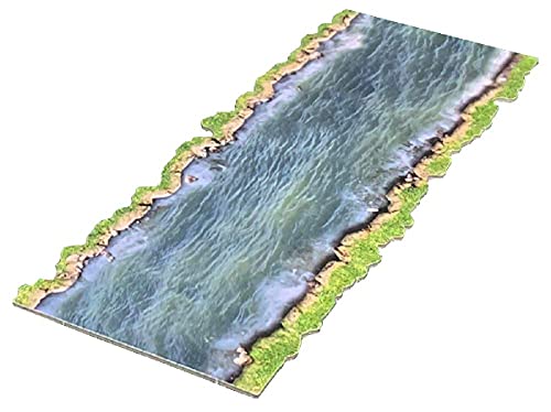 Battle Systems BSTFWA005 River and Roads Modular Fantasy Scenery - Perfect for Roleplaying and Wargames - Multi Level Tabletop Terrain for 28mm Miniatures - Colour Printed Model Diorama - DND - style: Roads and rivers