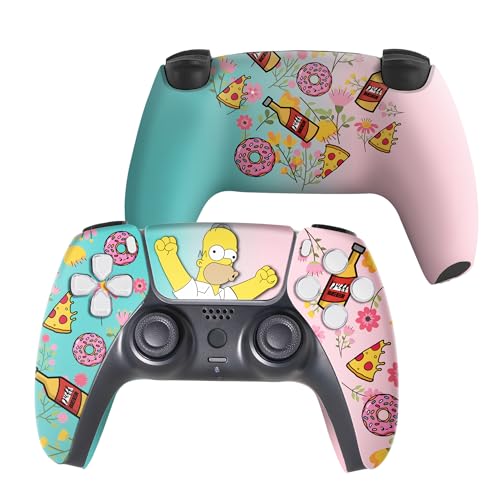 Simpsson Custom PS-5 Controller Wireless compatible with Play-Station 5 Console by BCB Controllers | Proudly Customized in USA with Permanent HYDRO-DIP Printing (NOT JUST A SKIN) (MODDED) - color: Simppson, size: Modded - Front & Back Print