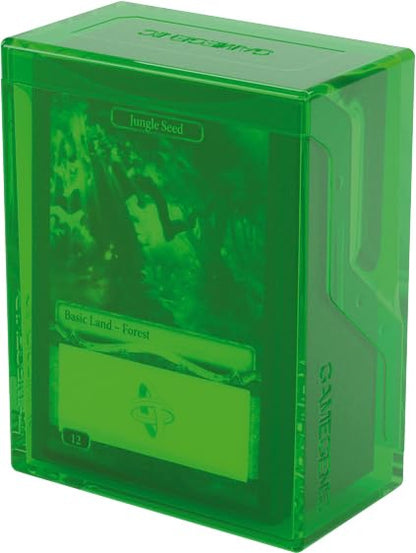 Gamegenic Bastion 50+ XL Deck Box - Compact, Secure, and Perfectly Organized for Your Trading Cards! Safely Protects 50+ Double-Sleeved Cards, White Color, Made - color: Green