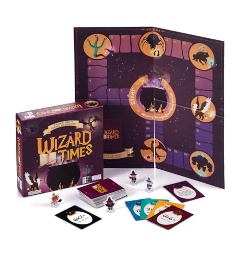 Melby Toys Wizard Times Multiplication Game - Math Games for Kids 8-12 - Fun Multiplication Board Game for Learning Times Tables 0-12 - Math Facts Games for 3rd 4th 5th Grade