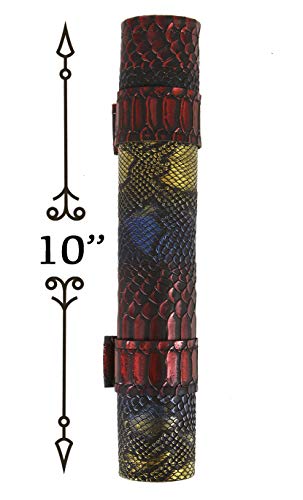 Forged Dice Co Scroll Dice Tray and Rolling Mat with Zippered Dice Holder - Storage Pouch Holds up to 14 Metal or Plastic Polyhedral Dice - Compatible with DND and Dungeons & Dragons Game Dice - color: Rainbow