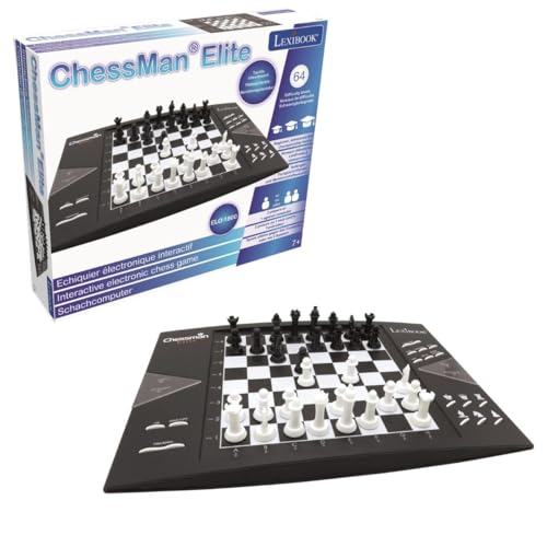 Lexibook, Chessman Elite Interactive Electronic Chess CG1300 | 64 levels, LED indicators, battery or adapter powered, Black/white - style: CG1300