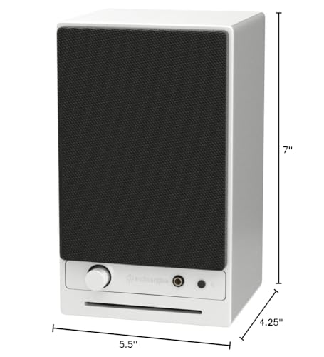 Audioengine A2 HD (HD3) Wireless Computer Speakers – Bluetooth Desktop | Speakers with DAC, Headphone Amplifier and USB Audio - White - color: Gloss White, style: HD