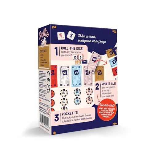 Randolph Rollie | Press Your Luck Dice Rolling Card Game for Kids, Teens, & Adults | Roll for Cash or Crash | Quick & Easy Party Game for Family Night Fun | 2-6 Players | Ages 8+ | 20 Min