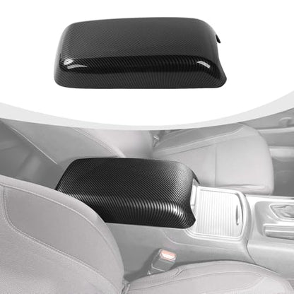 RAZPOY Center Console Cover Armrest Box Waterproof Protector Pet Pad Compatible with 2011-2024 Dodge Charger Interior Accessories Carbon Fiber