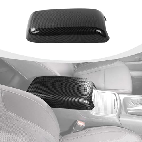 RAZPOY Center Console Cover Armrest Box Waterproof Protector Pet Pad Compatible with 2011-2024 Dodge Charger Interior Accessories Carbon Fiber