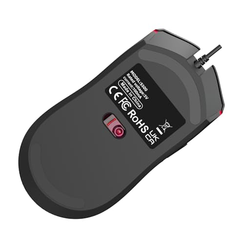 Cuifati Hollow Design RGB Backlit Wired Mouse, Ergonomic 6400DPI Optical Gaming Mouse 6 Buttons USB Plug Play, Lightweight 99g Computer for Gaming and Work, Premium ABS Durable (S500 White) - color: S500 White