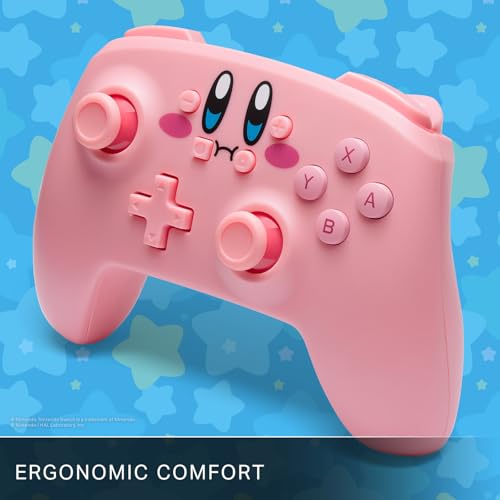 PowerA Wireless Controller for Nintendo Switch - Kirby Mouthful, Switch Lite/Switch-OLED Model, Nintendo Switch 2, AA Battery Powered (Battery Included), Bluetooth, Motion Controls, Officially Licensed - style: Kirby