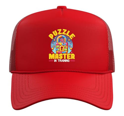 Escape Room Game Lockpicking Puzzle Room Exit Game Trucker Hat with Adjustable Mesh Back - color: Red