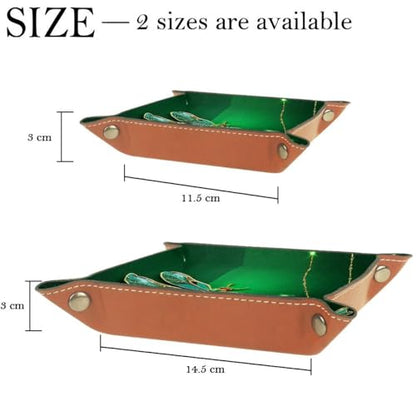 Green Dragonfly Dice Tray Dice Rolling Tray Folding Dice Holder for Dice Games, Like RPG, DND and Other Table Games - color: Multi 11