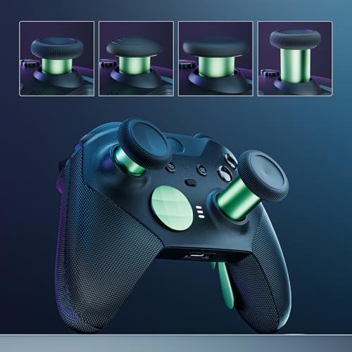 14-in-1 Controller Accessories Kit Compatible with Xbox Elite Series 2, 6 Premium Metal Thumbsticks, Swap Joysticks, 4 Interchangeable Paddles, 2 D-Pads, 1 Tool & 1 Storage Bag (Macaron Green) - color: Macaron Green