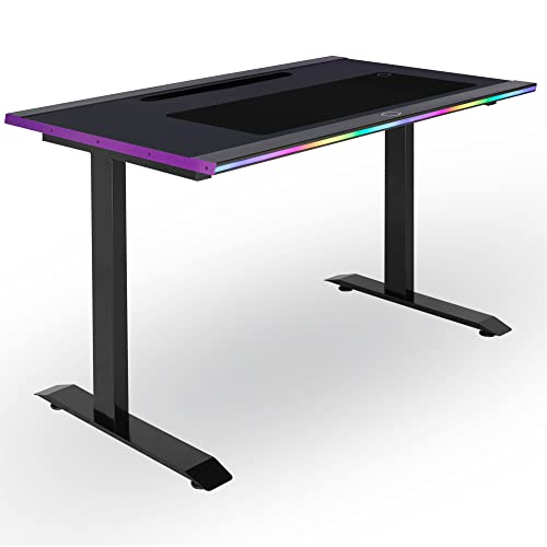 Cooler Master GD120 A1 ARGB 30th Anniversary PC Gaming Desk, Ambient ARGB, Water-Repellent Mousepad, 220lbs Weight Support, 3 Height Levels, Cable Management Tray, 47.2Dx29.5W Workstation|Home Office - style: GD120 ARGB 30th Anniversary