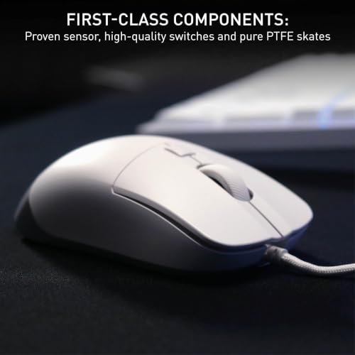 M50, Lightweight Wired Gaming Mouse, Ergonomic Shape for Ideal Comfort and Control, 5 On-Board Profiles, Customizable, USB-A Connection, White