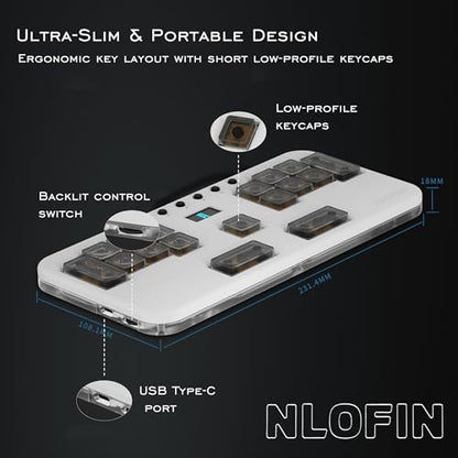 Gaming Keyboard for Music Rhythm Games Customizable Mechanical Keyboard (Grey) - color: Grey