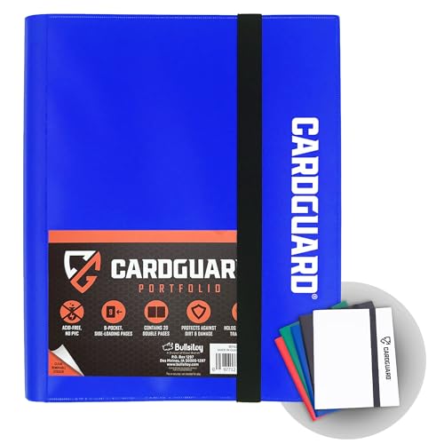CardGuard Trading Card Binder Pro-Folio – 9 Pocket Binder - Side-Loading Album, Durable & Acid-Free Storage for Pokémon, YuGiOh, MTG, TCG, Game & Sports Cards, Blue - color: Blue