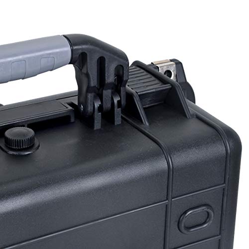 MEIJIA All Weather IP67 Waterproof Hard Camera Case,Hard Protective Case,Hard Case with Customizable Foam,Fit Use of Drones,Camera,Equipments,Pistols(Black,15.98x12.99x6.85inches) - color: Black, size: 15.98x12.99x6.85inches