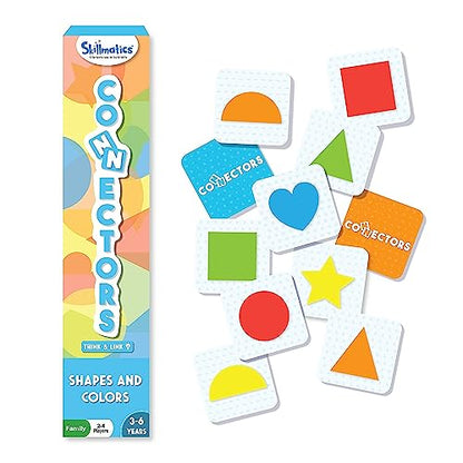 Skillmatics Educational Game – Connectors Shapes & Colors | Fun Learning Game of Connections, Strategy & Matching, Ages 3 to 6 - style: Shapes and Colors