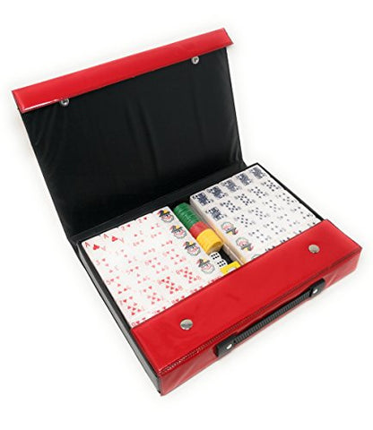 Mahjong Tiles Poker Rummy Game Set 120 White Poker Tiles
