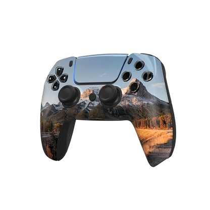 ProControllers LLC Custom Wireless Controller for PS5 - Hand Airbrushed & Multiple Designs Available (Mountain Ranch) - color: Mountain Ranch