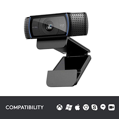 Logitech HD Pro Webcam C920, 1080p Widescreen Video Calling and Recording-(Renewed)