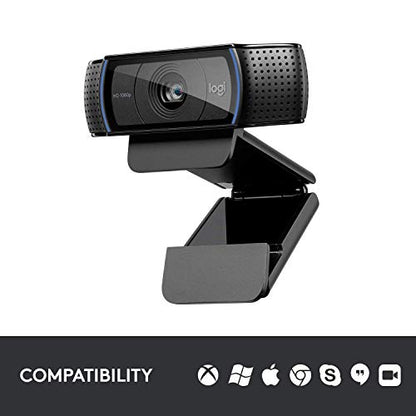 Logitech HD Pro Webcam C920, 1080p Widescreen Video Calling and Recording-(Renewed)