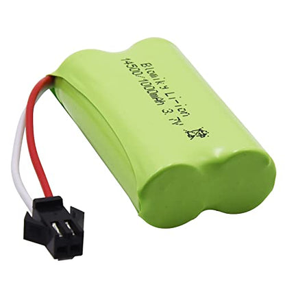 Blomiky 3.7V 1000mAh 2 Pack Lithium-ion Rechargeable Battery with SM-2P Plug and USB Cable for Remote Control Trucks / 813A Battery 2