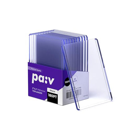 180PT Extra-Rigid Top Loaders for Cards (10 Pack) – Ultra Clear Hard Plastic Card Sleeves for Trading Cards, Collectible Cards & Sports Cards – Thick Trading Card Top Loaders & Hard Card Protectors - size: 180PT / 10 Pack