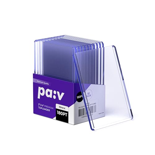 180PT Extra-Rigid Top Loaders for Cards (10 Pack) – Ultra Clear Hard Plastic Card Sleeves for Trading Cards, Collectible Cards & Sports Cards – Thick Trading Card Top Loaders & Hard Card Protectors - size: 180PT / 10 Pack