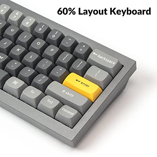 Keychron Q4 Wired Custom Mechanical Keyboard, QMK/VIA Programmable Macro, Full Aluminum, Hot-Swappable Gateron G Pro Brown Switch, 60% Layout Double Gasket Compatible with Mac and Windows - Blue - color: Gray (Gateron G Pro Brown Switch)