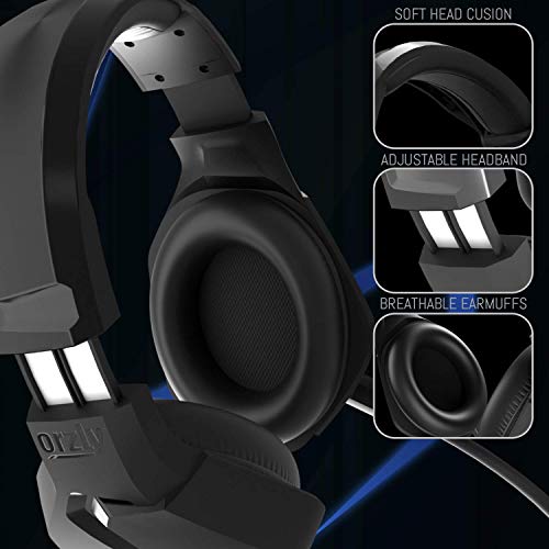 Orzly Gaming Headset for PC and Gaming Consoles PS5, PS4, Xbox Series X | S, Xbox ONE, Nintendo Switch & Google Stadia Stereo Sound with Noise Cancelling mic - Hornet RXH-20 Abyss Edition - color: Black