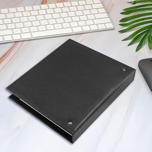 BYSTER A4 Business Card Binder, PU Leather Organizer with 30 Pack Sleeves (600 Pockets), Business Card Holder Book for Credit Cards, Membership Cards, and More - Black - color: Black
