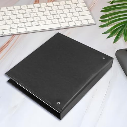BYSTER A4 Business Card Binder, PU Leather Organizer with 30 Pack Sleeves (600 Pockets), Business Card Holder Book for Credit Cards, Membership Cards, and More - Black - color: Black